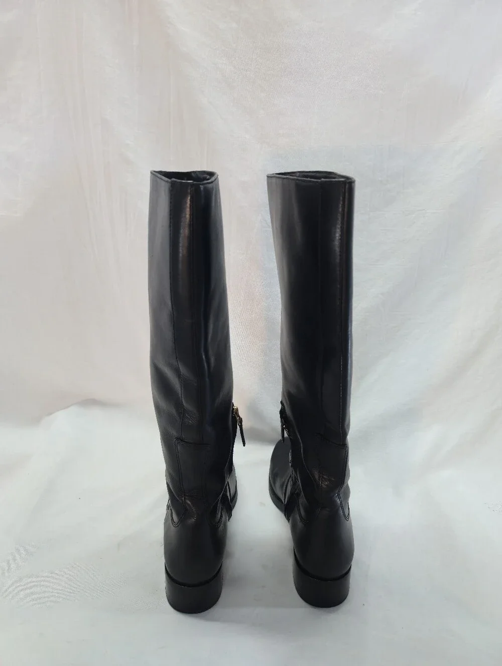 Tory Burch Miller Women's Size 8 Black Leather Pull On Riding Boots